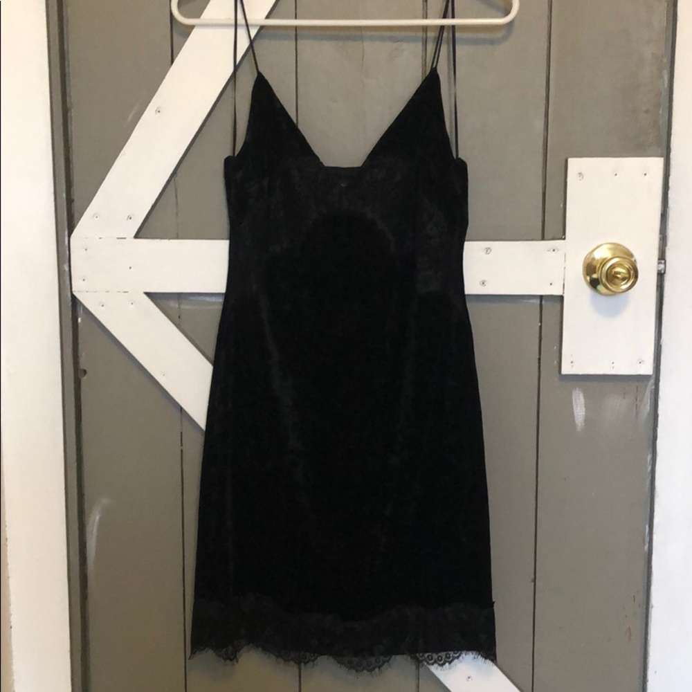Velour and lace LBD